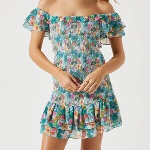 Astr Floral Mini Dress Size Large
